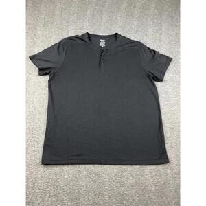 Abound Men's Black Henley Top Size Large‎